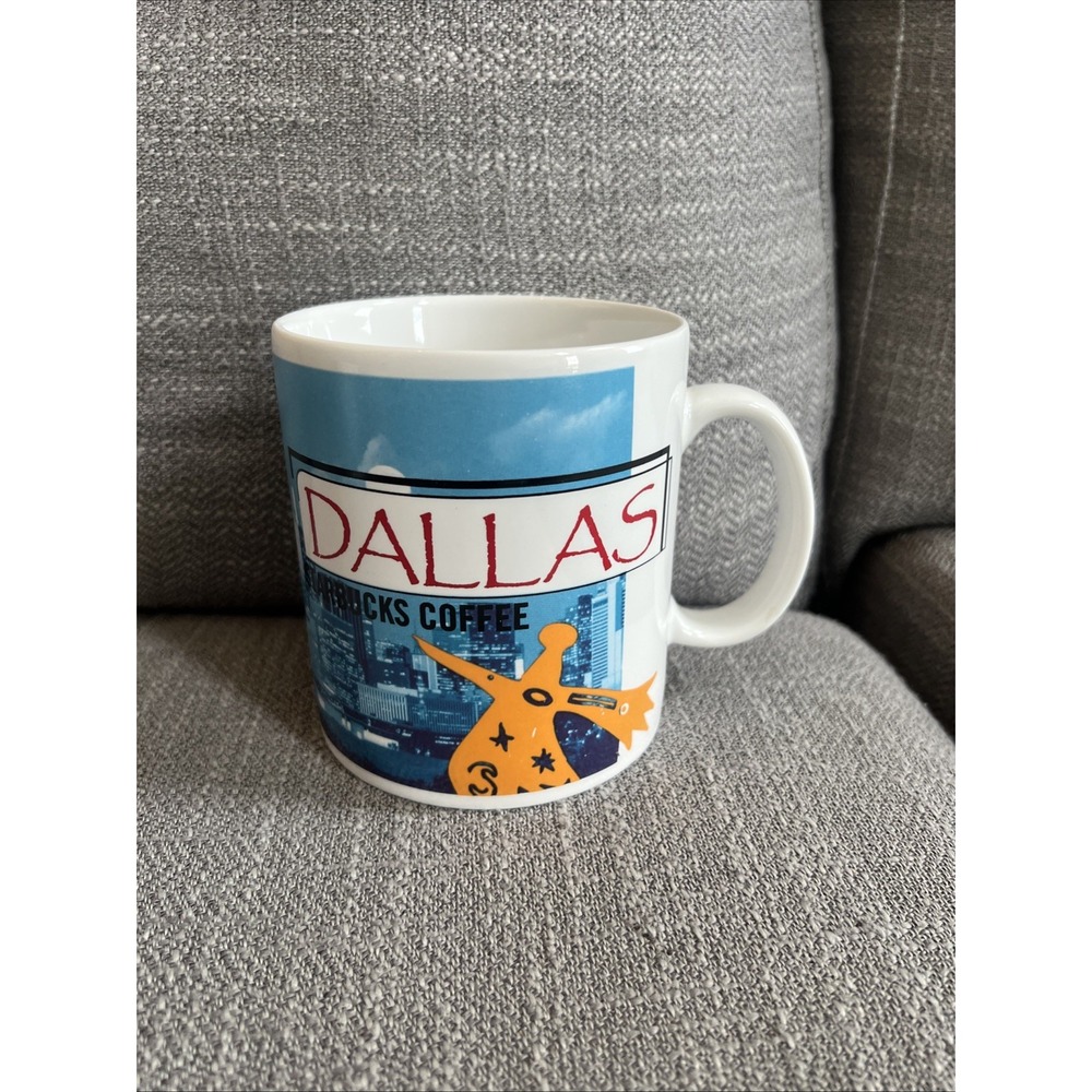 Vintage Starbucks DALLAS Texas Coffee Mug 1999 Collector Series 16 oz - Skyline